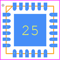 SEC1210I-CN-02NC - Microchip PCB footprint - Quad Flat No-Lead - Quad Flat No-Lead - SEC1210I-CN-02NC