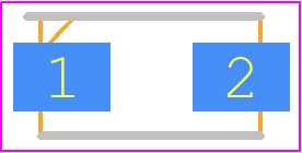 M1 - DC COMPONENTS CO., LTD PCB footprint - Diodes Moulded - Diodes Moulded - SMA ( DO-214AC )