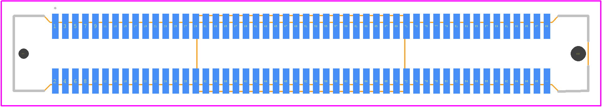 61083-101402LF - Amphenol PCB footprint - Other - Other - 61083-101402LF-2