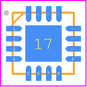 M3SWA2-34DR+ - Mini-Circuits PCB footprint - Quad Flat No-Lead - Quad Flat No-Lead - QFN-16