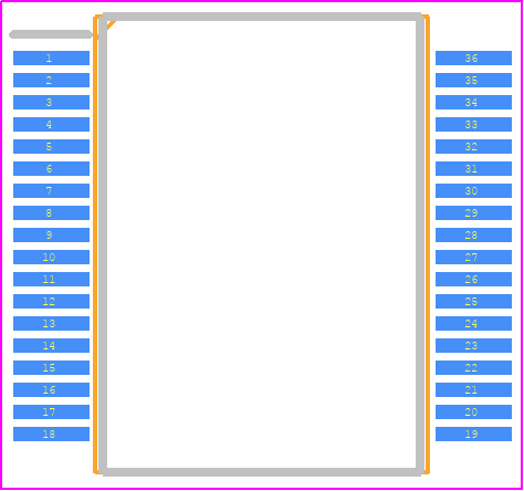 STA350B - STMicroelectronics PCB footprint - Small Outline Packages - Small Outline Packages - PowerSSO 36