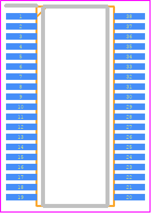 ISO1228DFBR - Texas Instruments PCB footprint - Small Outline Packages - Small Outline Packages - DFB0038A