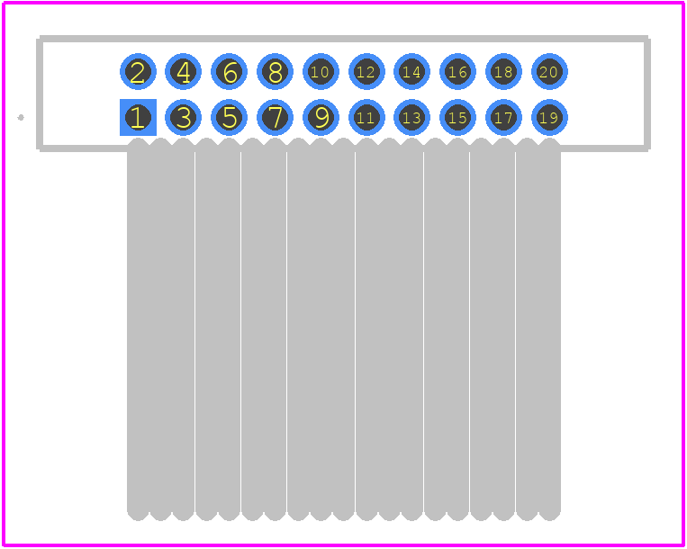 FFMD-10-01-S-10.00-01 - SAMTEC PCB footprint - Other - Other - FFMD-10-01-S-10.00-01-2