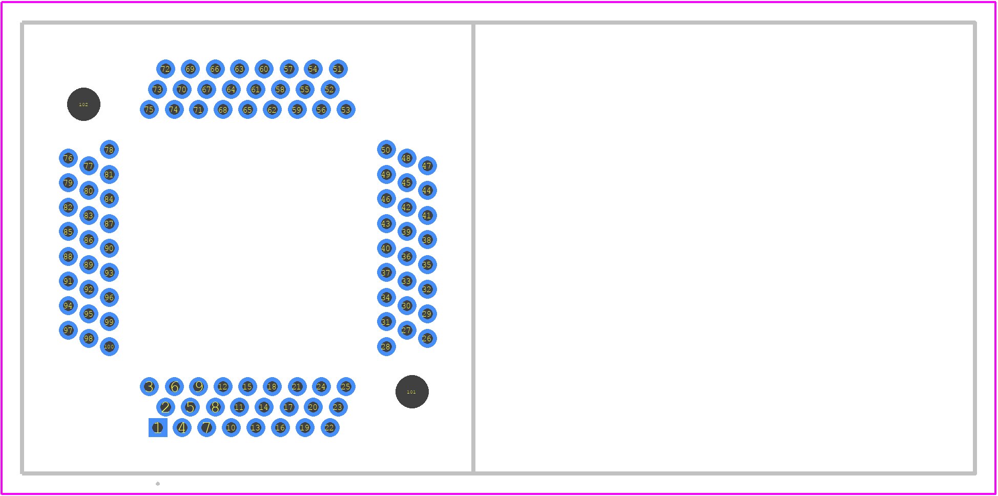 IC609-1004-016 - Yamaichi PCB footprint - Other - Other - IC609-1004-016-5