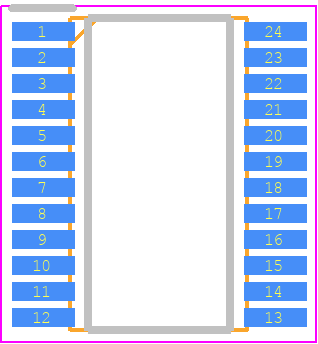 854S058AGILFT - Renesas Electronics PCB footprint - Small Outline Packages - Small Outline Packages - “Lead-Free” 24 Lead TSSOP