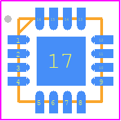 R5F1214AMNA#60 - Renesas Electronics PCB footprint - Quad Flat No-Lead - Quad Flat No-Lead - PWQN0016KD-A