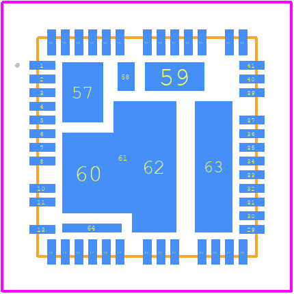 XR79106EL-F - MaxLinear, Inc. PCB footprint - Other - Other - 49L 8x8  SIP QFN