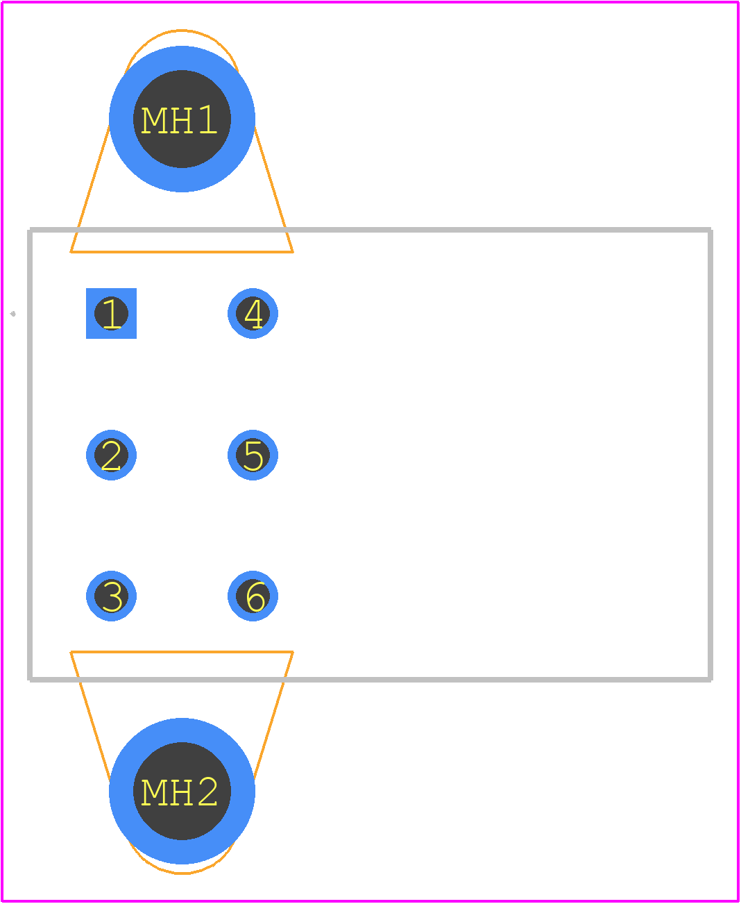 SMS6GE63 - Souriau PCB footprint - Other - Other - SMS6GE63-3