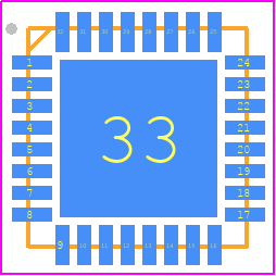 SPSA068 - STMicroelectronics PCB footprint - Quad Flat No-Lead - Quad Flat No-Lead - QFN 5X5 EP 3.5x3.5 32L WITH WETTABLE FLANKS package outline-