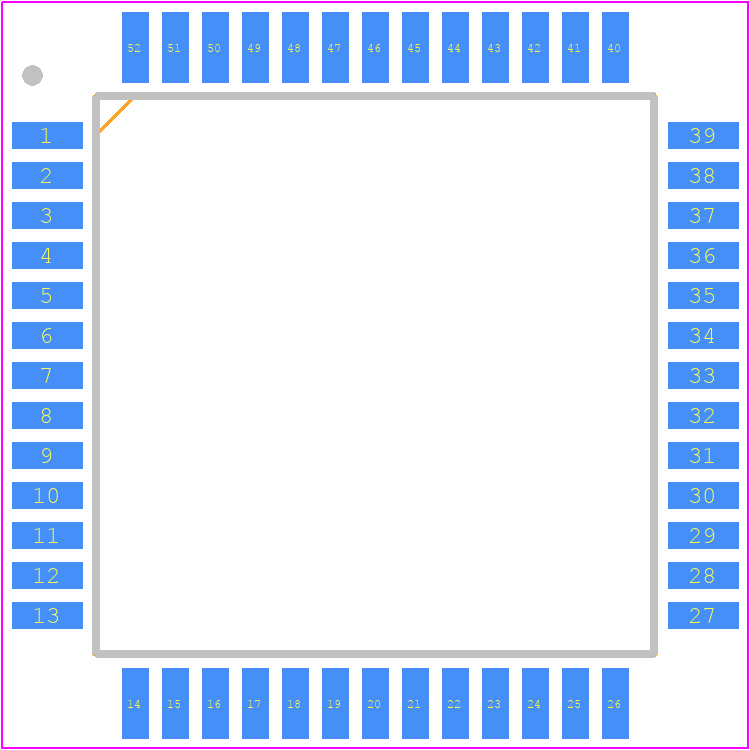 BT864AKRF - Conexant Systems PCB footprint - Quad Flat Packages - Quad Flat Packages - MQFP