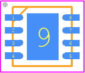 TPL910Q - 3Peak Incorporated PCB footprint - Small Outline No-lead - Small Outline No-lead - DFC(DFN3X3-8F)