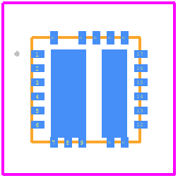 AOZ2260AQI-10 - Alpha & Omega Semiconductors PCB footprint - Other - Other - QFN4x4_22L_EP2_S 