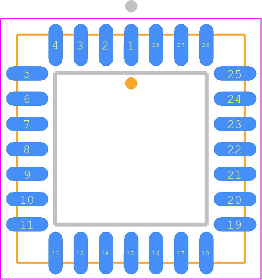 UDK2559EB - Allegro Microsystems PCB footprint - Plastic Leaded Chip Carrier - Plastic Leaded Chip Carrier - 28-pin PLCC