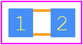 CRCW0603909KFKEB - Vishay PCB footprint - Resistor Chip - Resistor Chip - CRCW0603