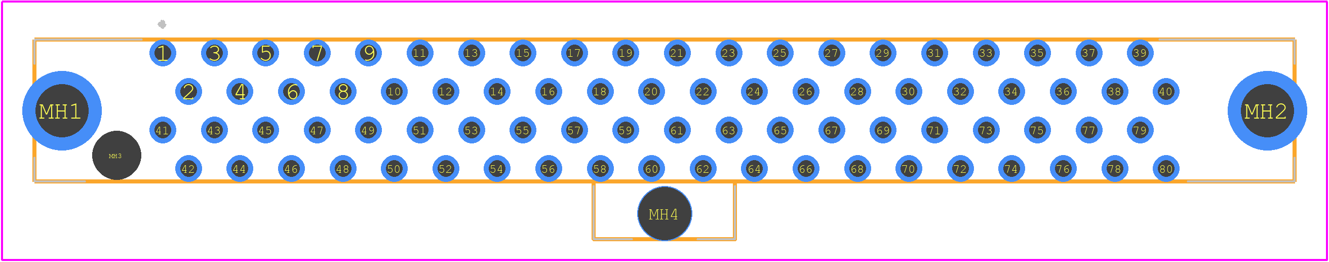 15-92-1480 - Molex PCB footprint - Other - Other - 15-92-1480-5