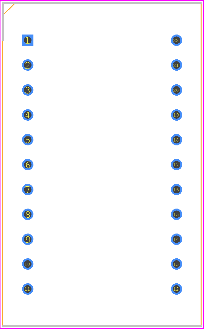 SCF5740 - ams OSRAM PCB footprint - Dual-In-Line Sockets - Dual-In-Line Sockets - DIP-22