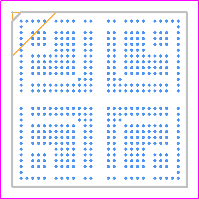 5CGTFD7B5M15C7N - Intel PCB footprint - BGA - BGA - 484-Pin Micro FineLine Ball-Grid Array (MBGA) - Wire Bond - A:1.25
