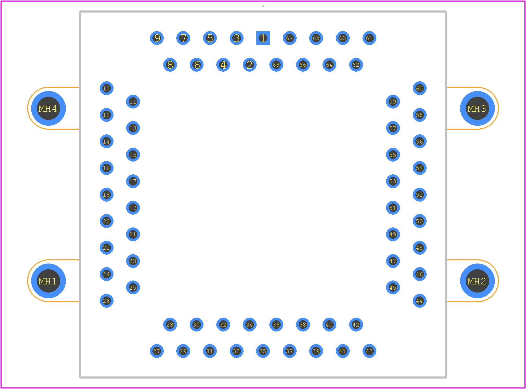 IC120-0684-204 - Yamaichi PCB footprint - Other - Other - IC120-0684-204-2