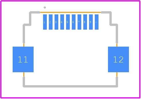 XF3M-1025-1B - Omron Electronics PCB footprint - Other - Other - XF3M-1025-1B-1