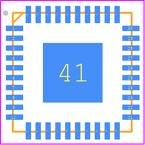 8P34S2104-1NLGI - Renesas Electronics PCB footprint - Quad Flat No-Lead - Quad Flat No-Lead - 8P34S2104-1NLGI