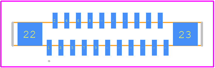 FFC2A33-21-T-R - GCT (GLOBAL CONNECTOR TECHNOLOGY) PCB footprint - Other - Other - FFC2A33-21-T-R-1