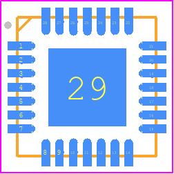 MAX20029BATIB/V+T - Analog Devices PCB footprint - Quad Flat No-Lead - Quad Flat No-Lead - T2855+5_2026