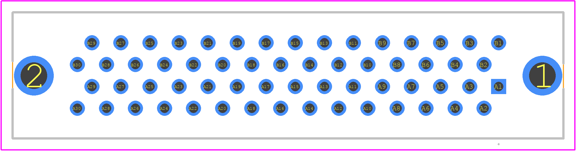 FX2M6B-60S-1.27DSAL - Hirose PCB footprint - Other - Other - FX2M6B-60S-1.27DSAL-1