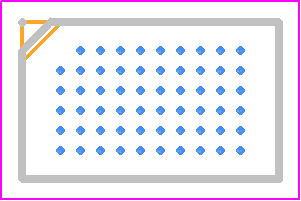 AR0830CSSH35SMKA1-CP - onsemi PCB footprint - BGA - BGA - ODCSP59 6.41x3.91x0.63, 0.50P CASE 570AY ISSUE A