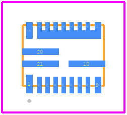 TDA38826XUMA1 - Infineon PCB footprint - Other - Other - PG-TSNP-21-1