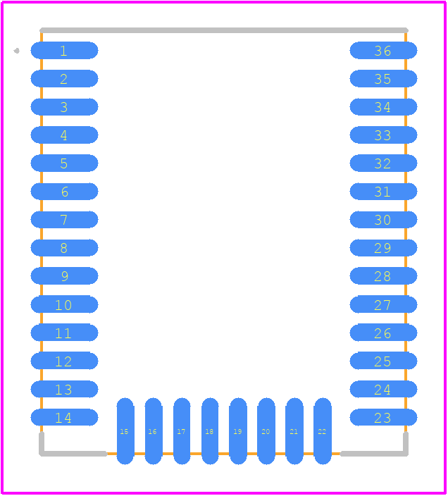 453-00148C - EZURIO PCB footprint - Other - Other - 36-SMD Module