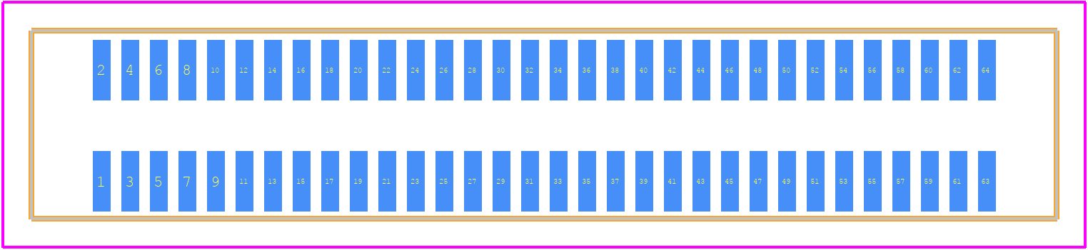 71439-3864 - Molex PCB footprint - Other - Other - 71439-3864-2