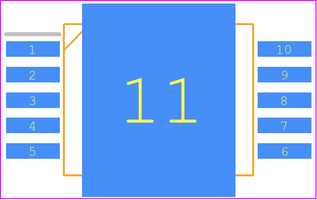 VIPER20ASPTR-E - STMicroelectronics PCB footprint - Small Outline Packages - Small Outline Packages - PowerSO-10