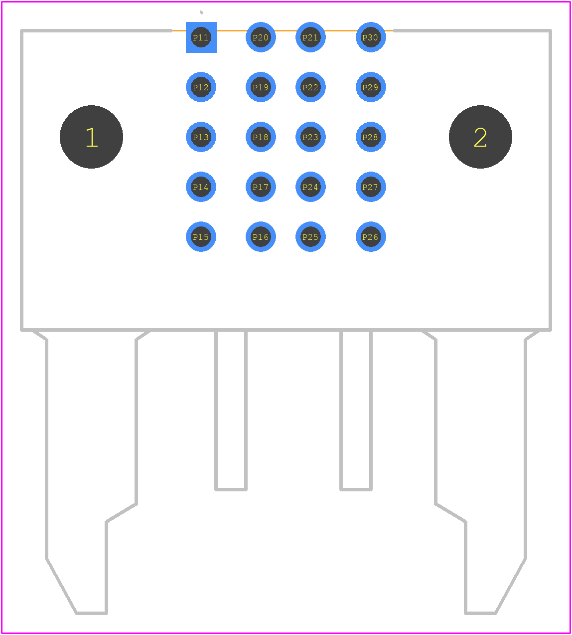 46437-9302 - Molex PCB footprint - Other - Other - 46437-9302-2