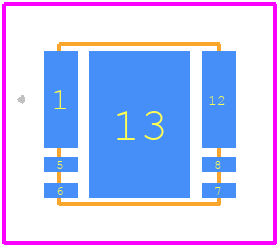 KTS1642QGDV-TR - Kinetic Technologies PCB footprint - Other - Other - 12-Lead TDFN (4.00mm x 4.00mm x 0.75mm)