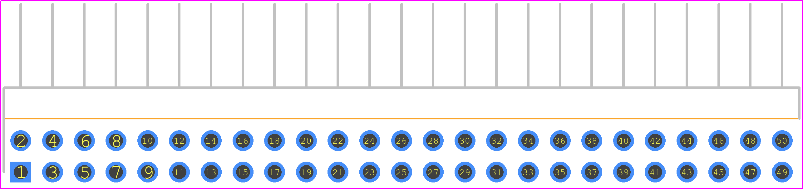 90122-0785 - Molex PCB footprint - Header, Unshrouded - Right Angle PTH Pin - Header, Unshrouded - Right Angle PTH Pin - 90122-0785