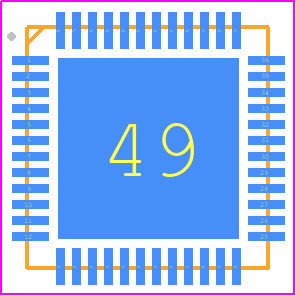STM32WB06CCV6TR - STMicroelectronics PCB footprint - Quad Flat No-Lead - Quad Flat No-Lead - STM32WB06CCV6TR