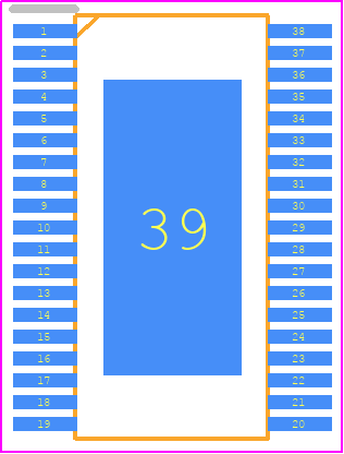 MAX22208AUU+ - Analog Devices PCB footprint - Small Outline Packages - Small Outline Packages - 38-TSSOP_4.4_EzzP-4.4_MM