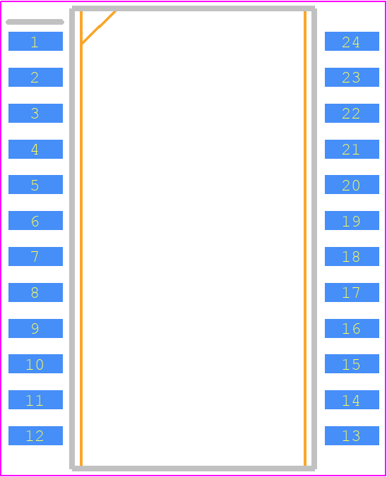 RTC-72423A-0 - Epson Timing PCB footprint - Small Outline Packages - Small Outline Packages - 24-Pin SOP