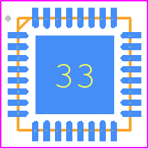 M032TC1AE - Nuvoton PCB footprint - Quad Flat No-Lead - Quad Flat No-Lead - QFN 33L (4X4x0.8 mm Pitch:0.40 mm)_2024