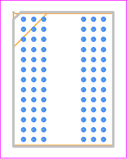 W634GU8RB12K - Winbond PCB footprint - BGA - BGA - Package Outline VFBGA78 Ball (-