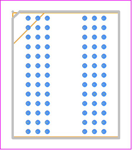W634GU8NB12K - Winbond PCB footprint - BGA - BGA - Package Outline VFBGA78 Ball (9x10.5 mm2
