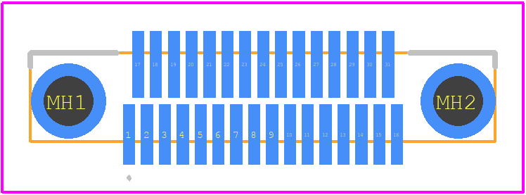 NK-2B2-031-225-TH00 - Molex PCB footprint - Other - Other - NK-2B2-031-225-TH00-2