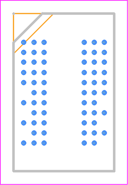 W9725G8KB18K - Winbond PCB footprint - BGA - BGA - Package Outline WBGA60*145