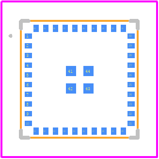 453-00091R - EZURIO PCB footprint - Other - Other -  44-Pin SiP Module