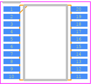 AF54RHC844ANT-R - Apogee Semiconductor PCB footprint - Small Outline Packages - Small Outline Packages - TSSOP20-4