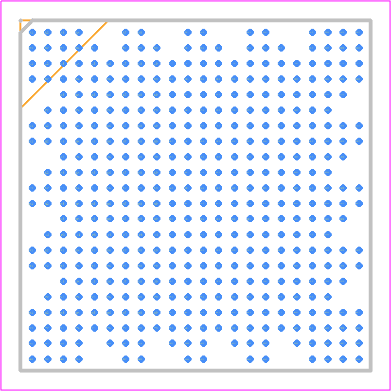 STM32MP251AAI3 - STMicroelectronics PCB footprint - BGA - BGA - 436-Ball TFBGA