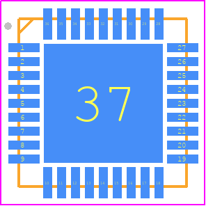 PD69100C-GGGG - Microchip PCB footprint - Quad Flat No-Lead - Quad Flat No-Lead - PD69100C-GGGG
