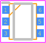 SSM6K824R - Toshiba PCB footprint - SO Transistor Flat Lead - SO Transistor Flat Lead - 2-3AC1A
