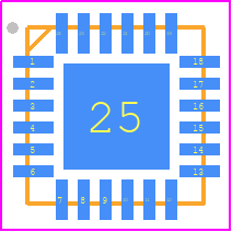 TB62D786FTG - Toshiba PCB footprint - Quad Flat No-Lead - Quad Flat No-Lead - P-VQFN24-0404-0.50-001