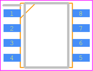 TB6819AFG - Toshiba PCB footprint - Small Outline Packages - Small Outline Packages - SOP8-P-225-1.27